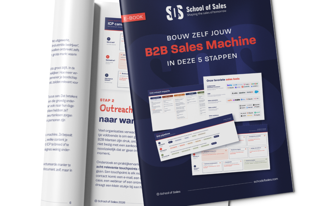 Het e-book Bouw zelf jouw B2B Sales Machine met de bijhorende canvassen en templates
